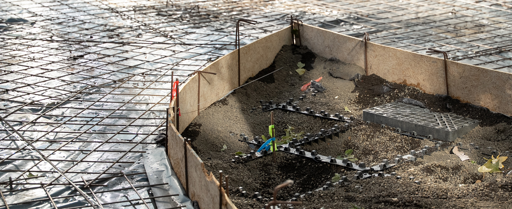 Fast setup of an office atrium garden, Tel Aviv, Israel